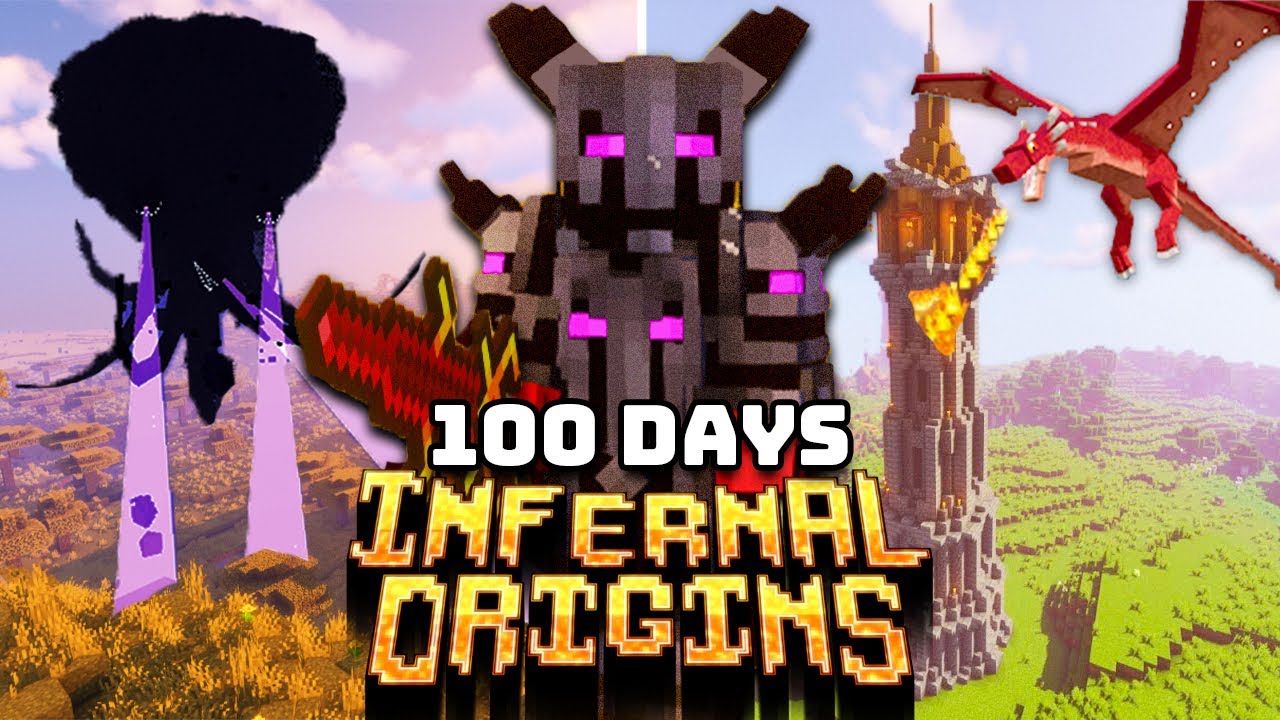 I Survived 100 Days in Infernal Origins Minecraft (Full Movie)