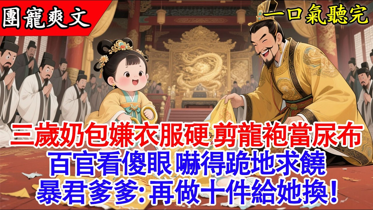 【完結小說】：🔥 暴君爹爹寵瘋了！3歲小公主拿玉璽砸核桃，剪龍袍做娃娃衣，百官嚇傻：這是要上天啊！#爽文 #有聲書 #萌娃 #萌寶 #團寵 #小說 #原創