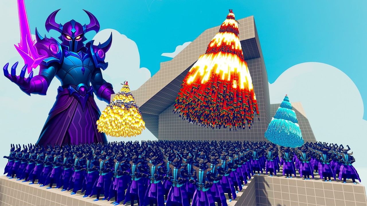 200x KASSADIN vs 4x EVERY GOD - Totally Accurate Battle Simulator TABS