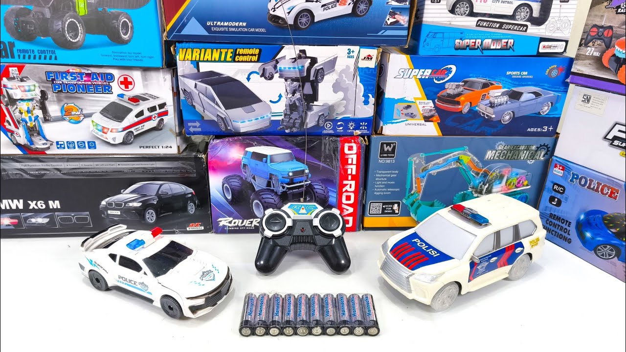 Unboxing RC Tesla Cybertruck & BMW X6 | Police Light Car & Off-Road RC