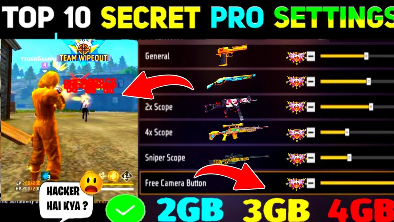 Free Fire Auto Headshot Trick 2025 Sensitivity | 2gb, 4gb, 6gb Ram Headshot Sensitivity , Setting😱😨😧