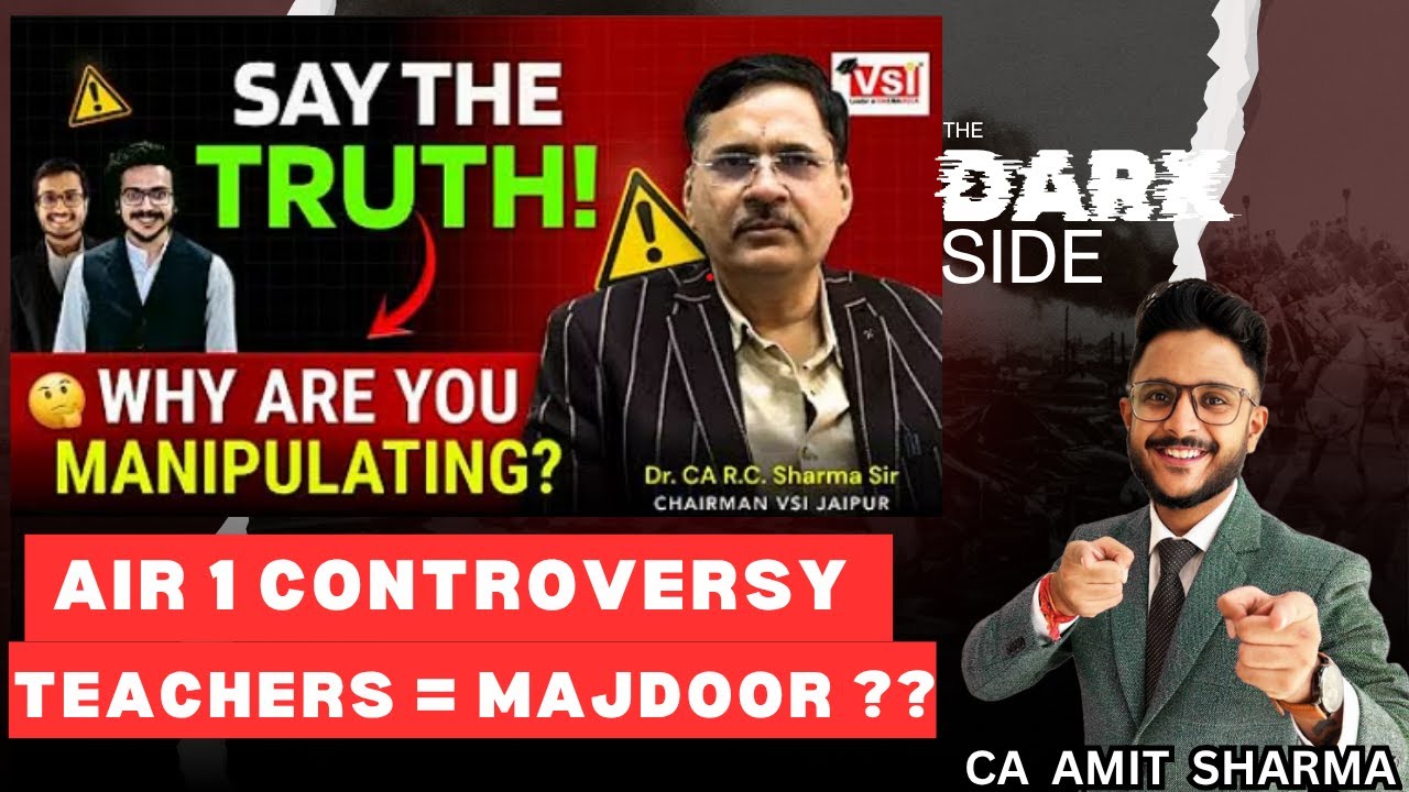 THE AIR 1 CONTROVERSY - A MARKETING GIMMICK ?? I THE TRUTH STUDENTS SHOULD KNOW I CA AMIT SHARMA