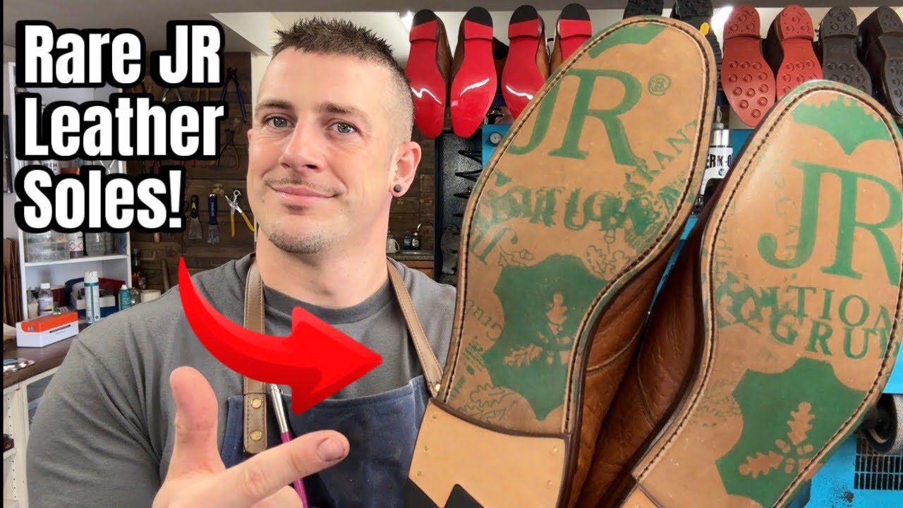 Rare JR Leather soles Fitted on this Shoe Repair! Asmr