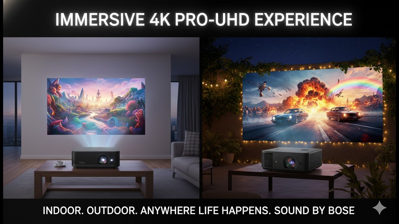 Epson Lifestudio Pop Plus 4K PRO-UHD Review – Smart Projector with Bose Sound!