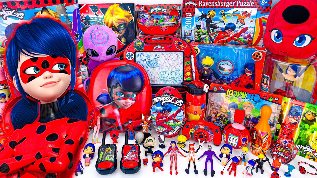 Miraculous Ladybug Toys Collection ASMR Unboxing Review | Mystery Cat Noir & Ladybug Surprise Boxes
