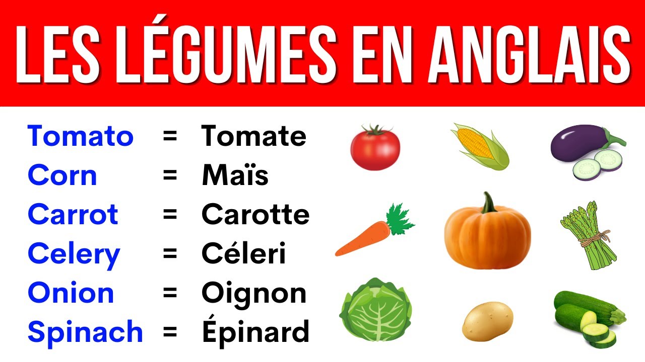 Lesson 3 ✪ Vegetables in English ✪ Les légumes en Anglais