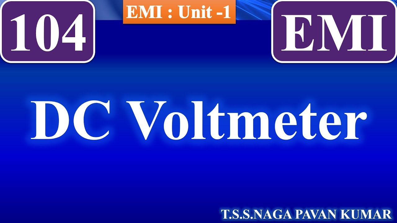 EMI104 - Basic Meter Movement & DC Voltmeter