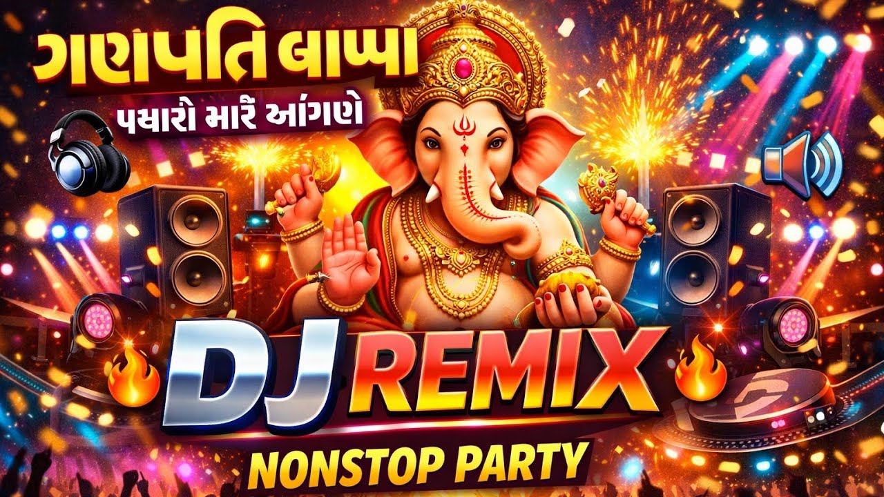 ગણપતિ બાપ્પા પધારો મારે આંગણે | Ganpati Bappa Morya | DJ Remix 2026 | Full Bass Song 🔥🙏