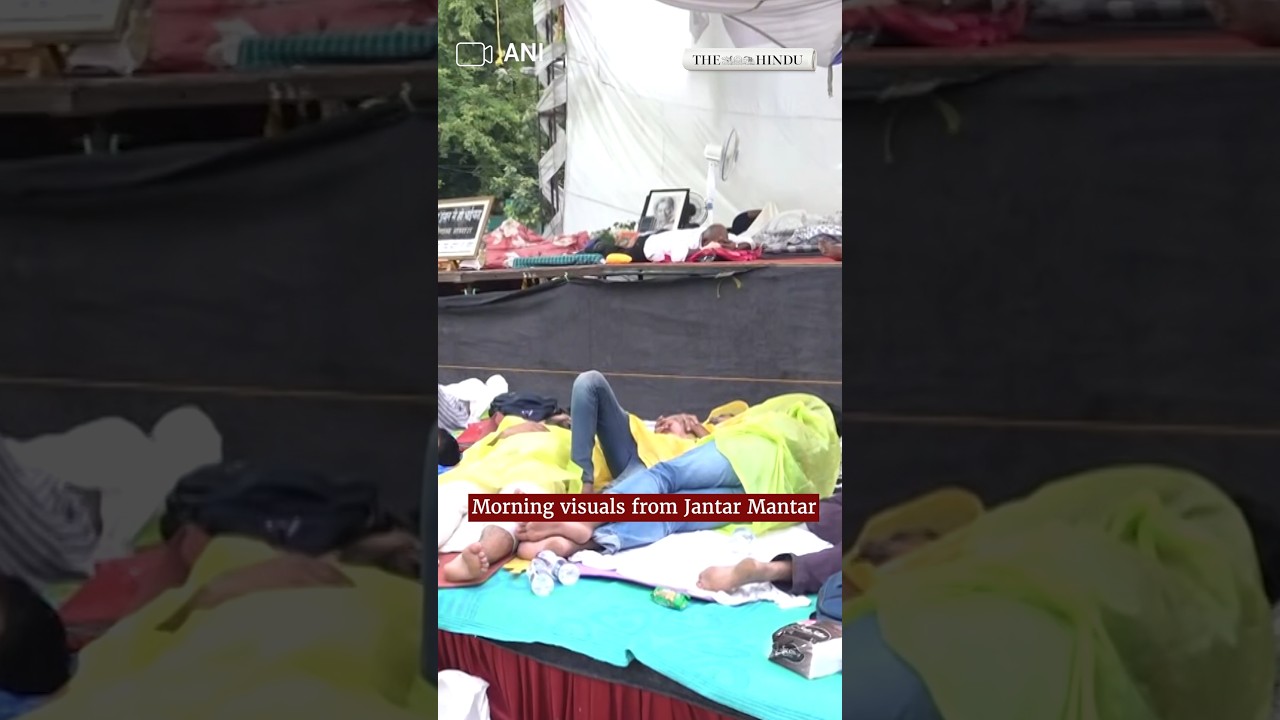 Morning visuals from Jantar Mantar | CJP protest