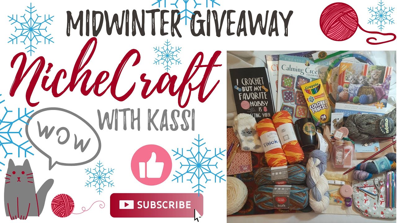 GIVEAWAY!🧶|❄️ Midwinter Giveaway❄️| Now Closed| Yarn / Crochet Bundle| NicheCraft with Kassi