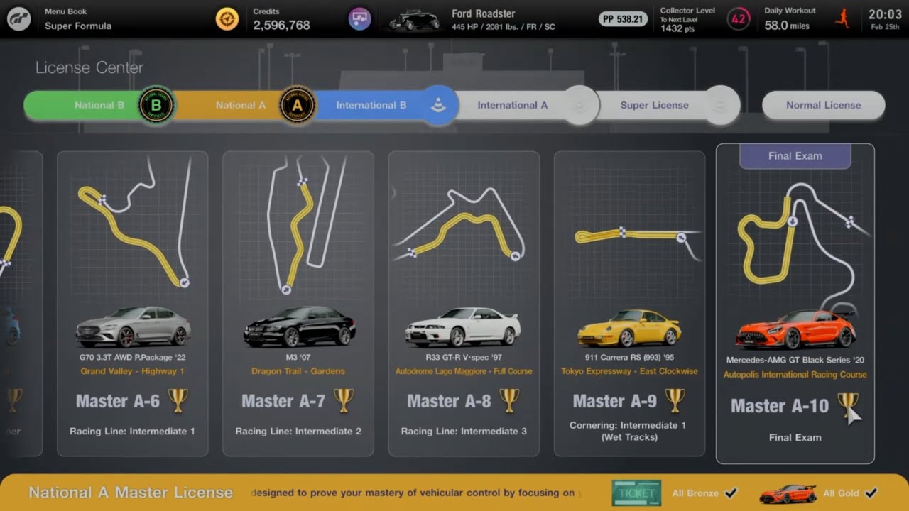 GT7 - Master National A-10 License - Gold