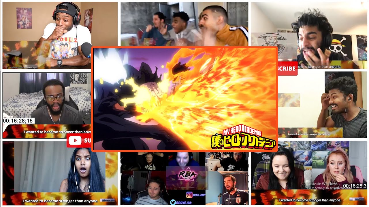 endeavor vs nomu reaction mashup / my hero academia s4 ep 25 