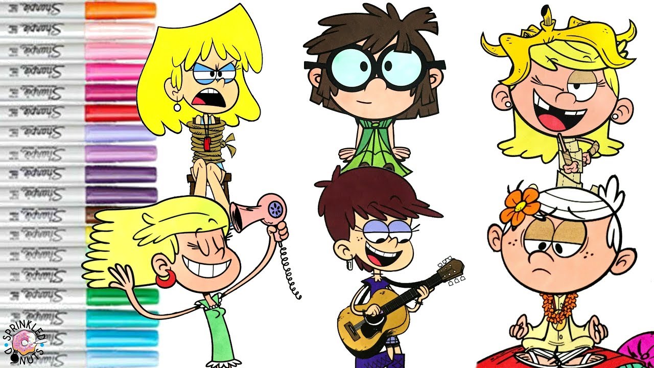 The Loud House Coloring Book Compilation Luna Leni Lisa Lola Lori Lincoln | SPRiNKLED DONUTS
