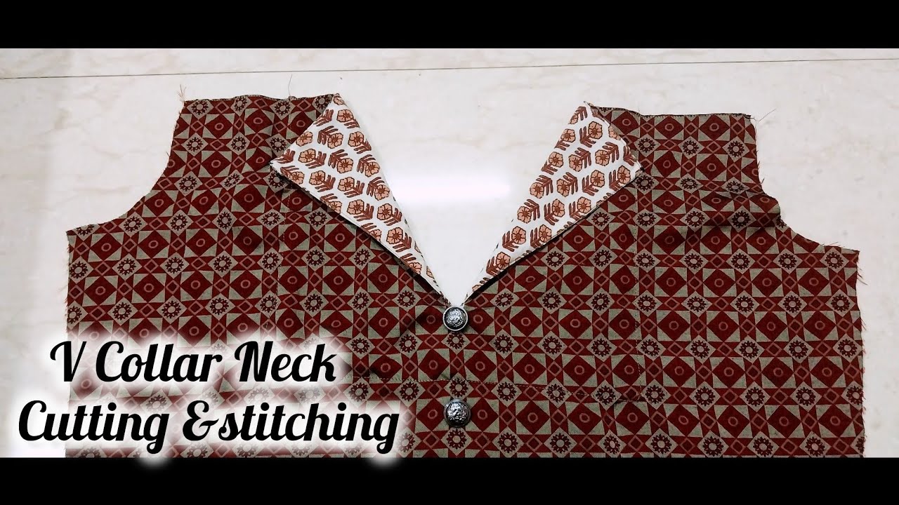 Trendy neck design cutting and stitching |attractive neck design with buttons |v collar neck design