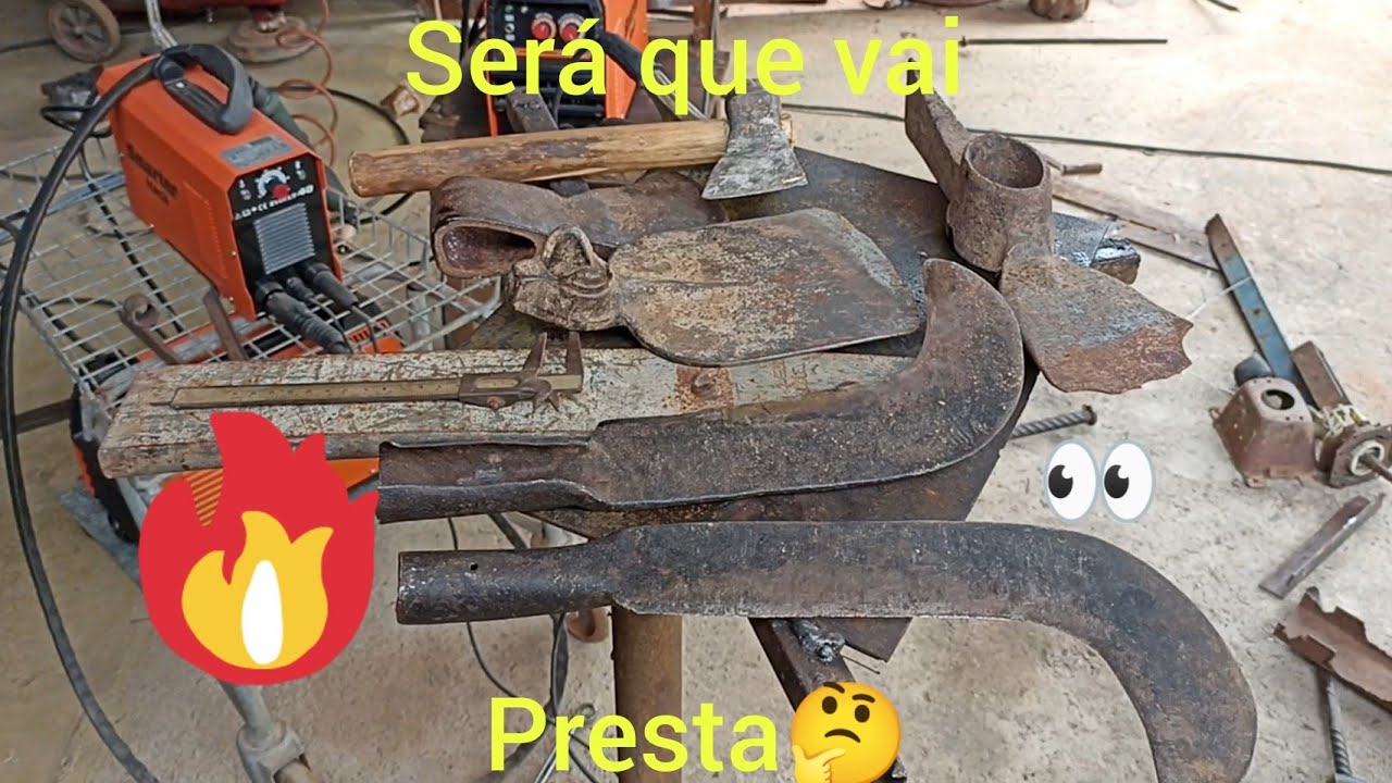 Como soldar e temperar chibanca , machado , foice e qualquer ferramenta  com óleo queimado