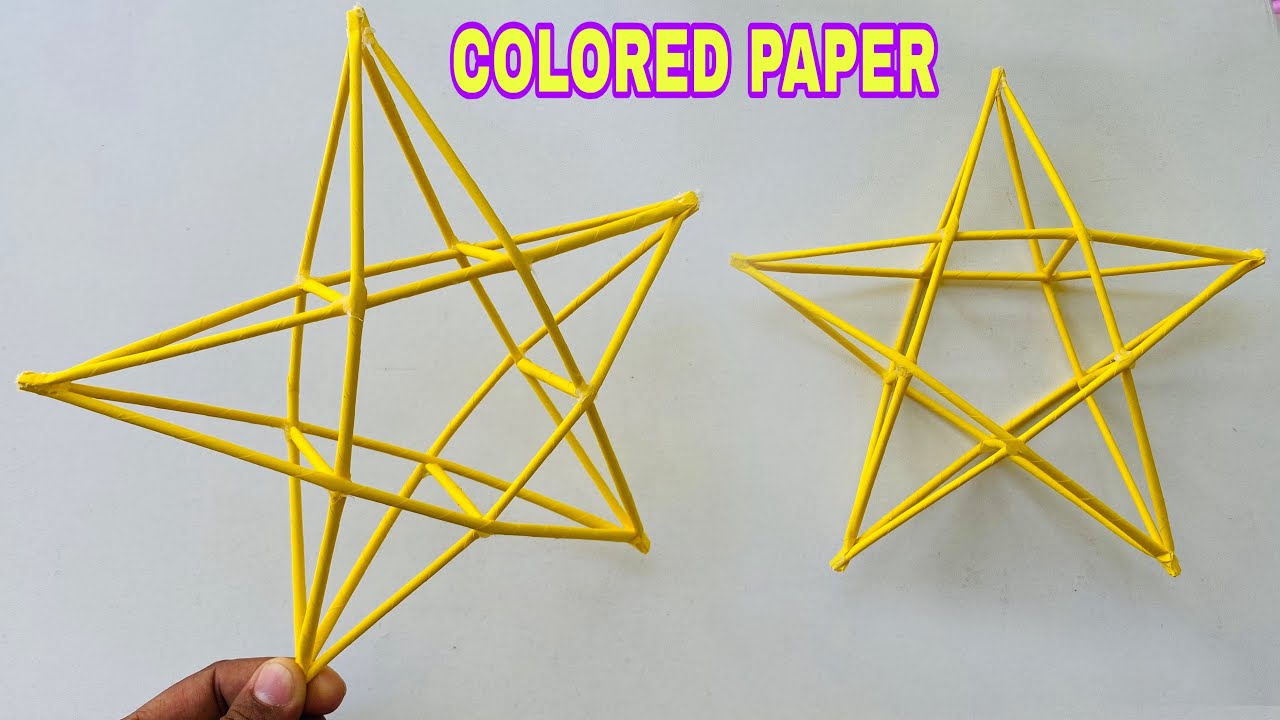 Как сделать идеальную рамку-звезду для рождественского украшения | Простая поделка из бумаги свои...