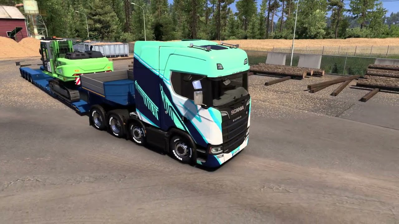 SCANIA Forestry Crawler Escavator 37,919 lb Nuremberg Prague  Euro Truck Simulator 2