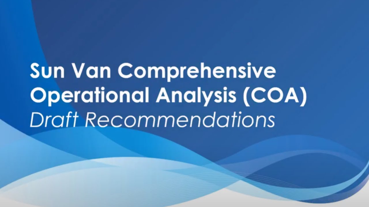 Sun Van COA Recommendations Presentation March 2025