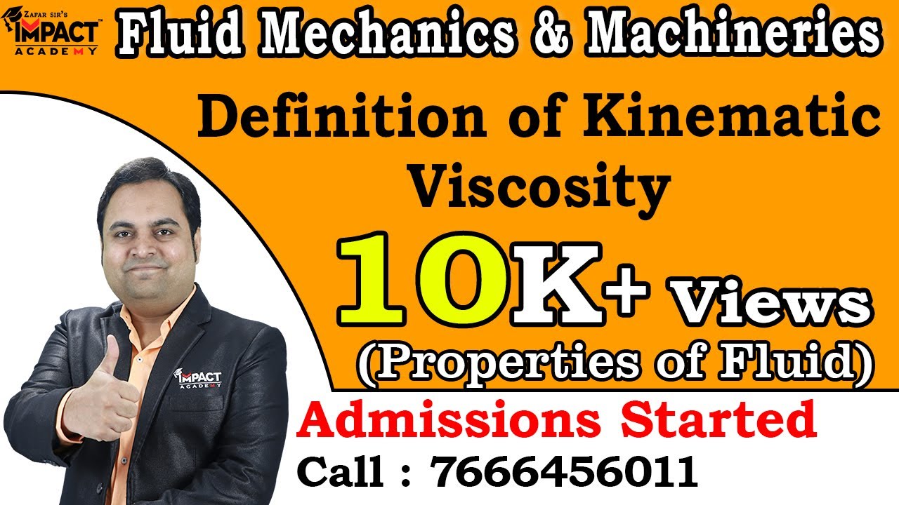 Definition of Kinematic Viscosity | Properties of Fluid | Fluid Mechanics & Machineries #engineering