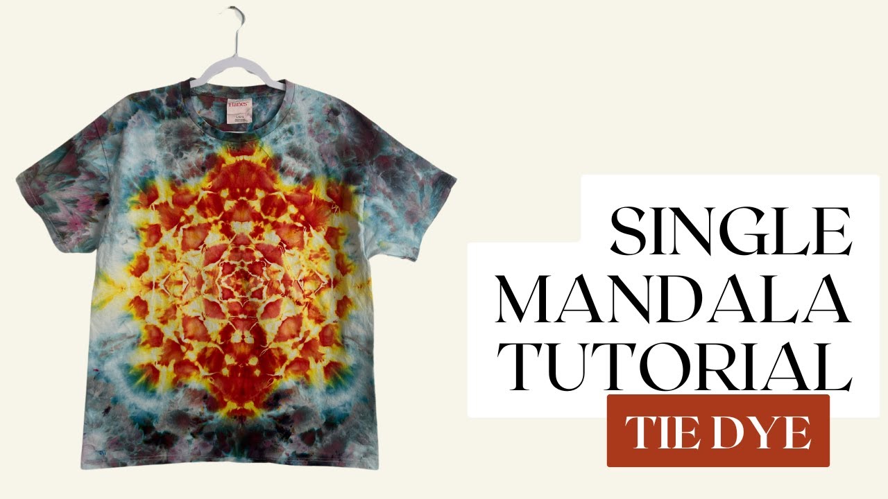 Single Mandala Tee Shirt Tie Dye Tutorial
