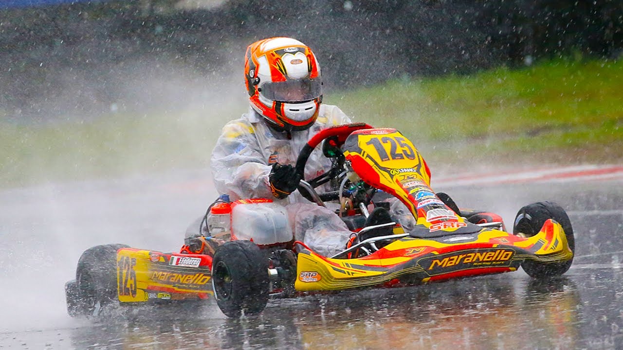 MANEJANDO CON RUEDAS LISAS EN LA LLUVIA  mi primera vez en un kart de competencia // Oscar Sierra