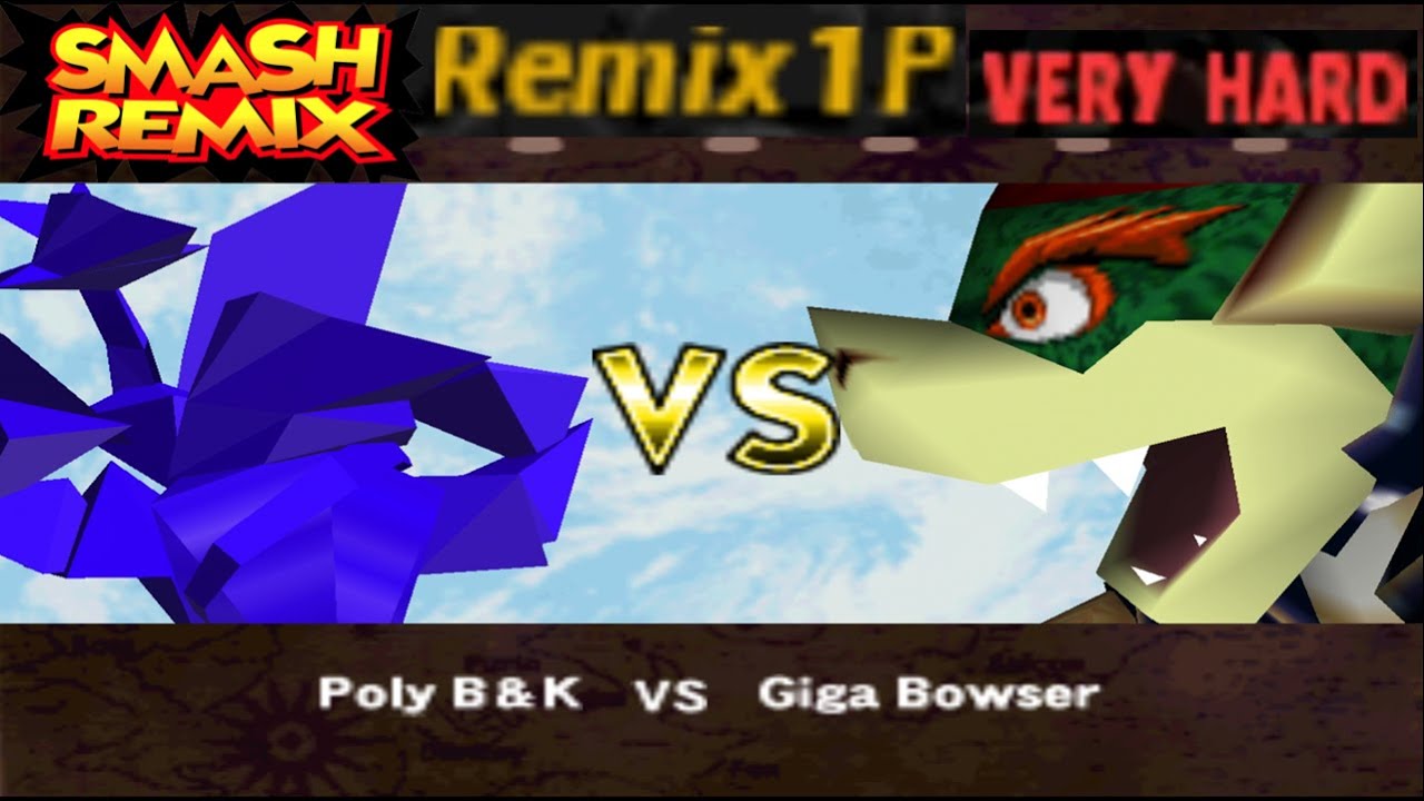 Smash Remix - Classic Mode Remix 1P Gameplay with Polygon Banjo & Kazooie (VERY HARD)