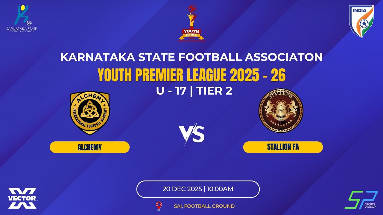 KSFA | YOUTH PREMIER LEAGUE 2025 - 26 | U - 17 | TIER 2 | ALCHEMY VS STALLIONS FA | 20.12.25