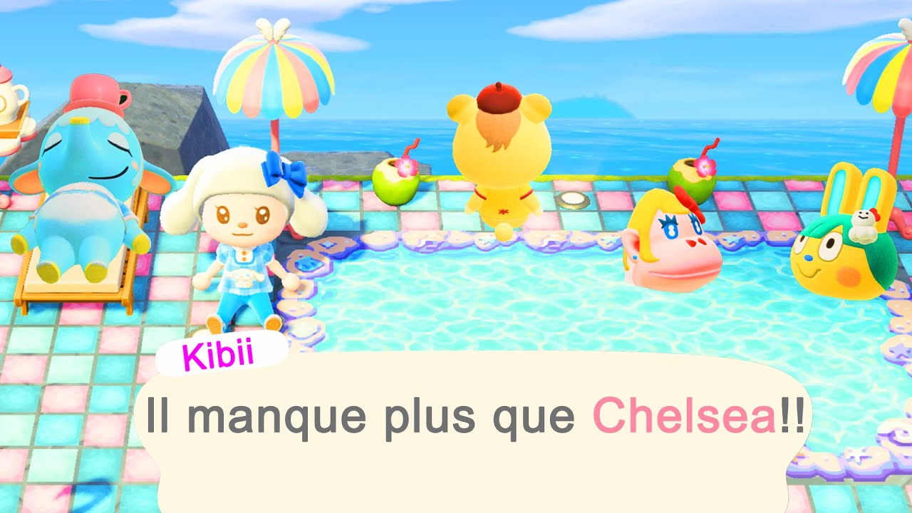 PISCINE PARTY CHEZ CHAI sur MON ILE ANIMAL CROSSING NEW HORIZONS LET'S PLAY ACNH FR