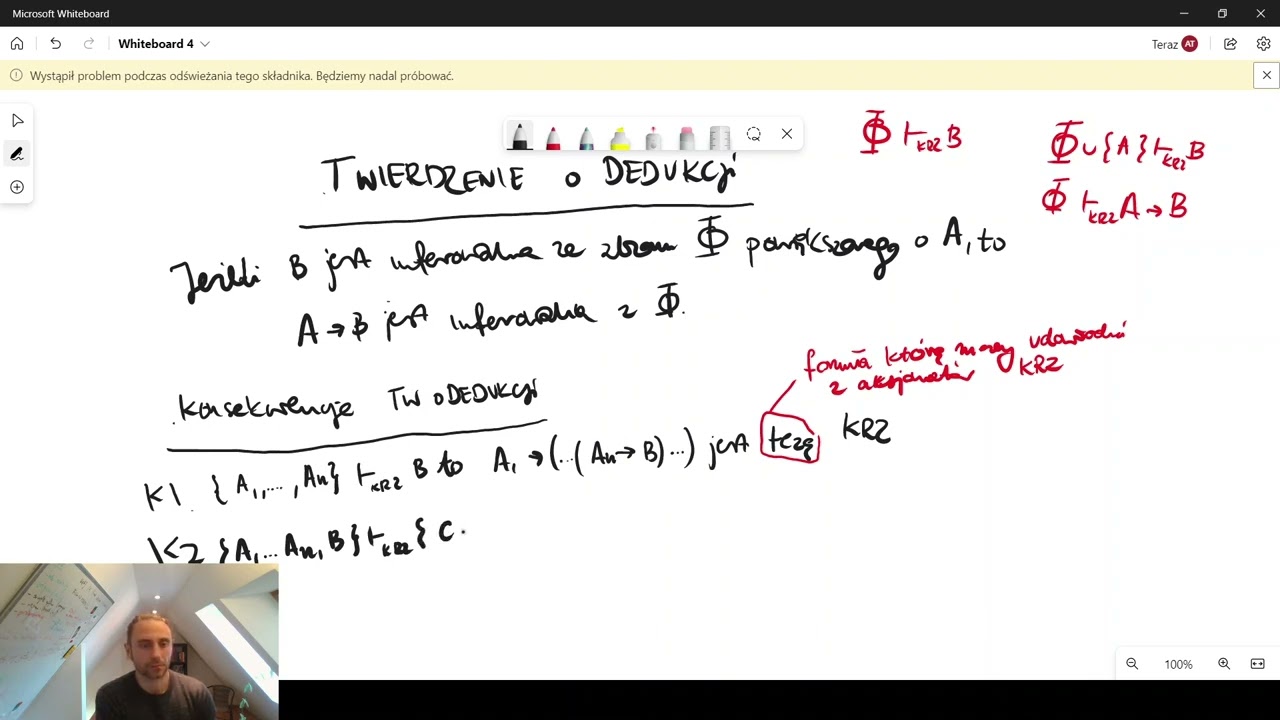 System dowodowy   8   twierdzenie o dedukcji