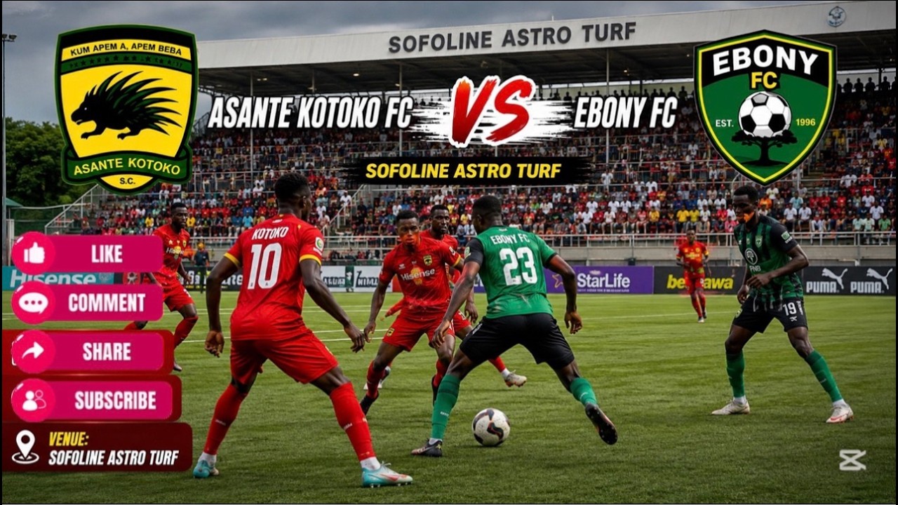 LIVE || Asante Kotoko fc vrs Ebony fc || ghana premier league match