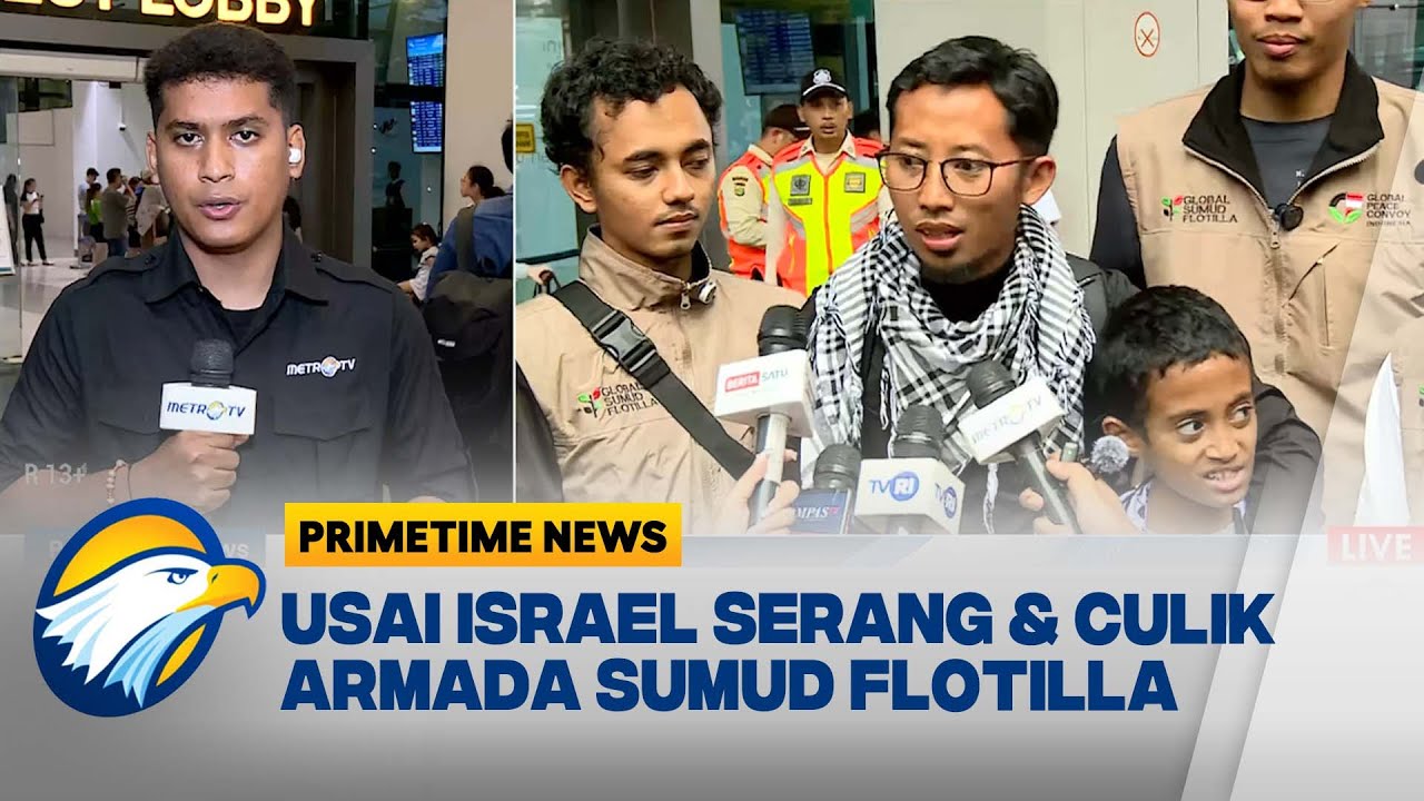Kepulangan 3 Aktivis Global Sumud Flotilla di Indonesia | Primetime News