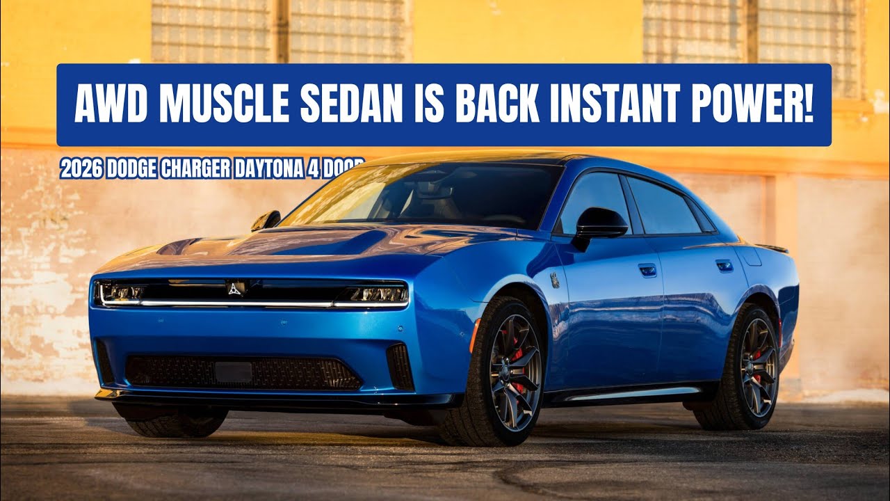 Dodge Charger Daytona 4-дверный 2026 года — мощь, полный привод, скорость и непревзойденный крутя...