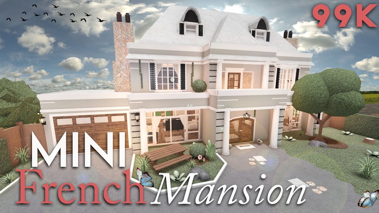Mini French Mansion | Welcome to Bloxburg | Speed Build