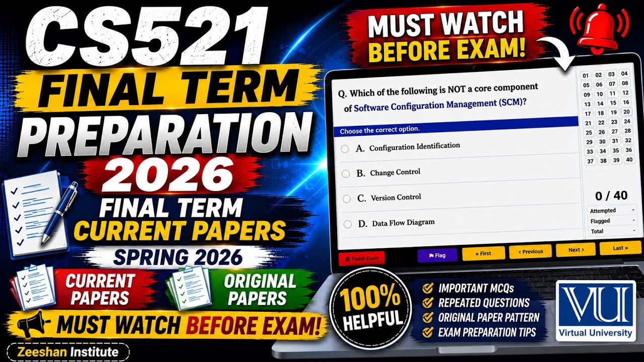 CS521 Final Term Preparation 2026 | CS521 Final Term Current Papers Spring 2026