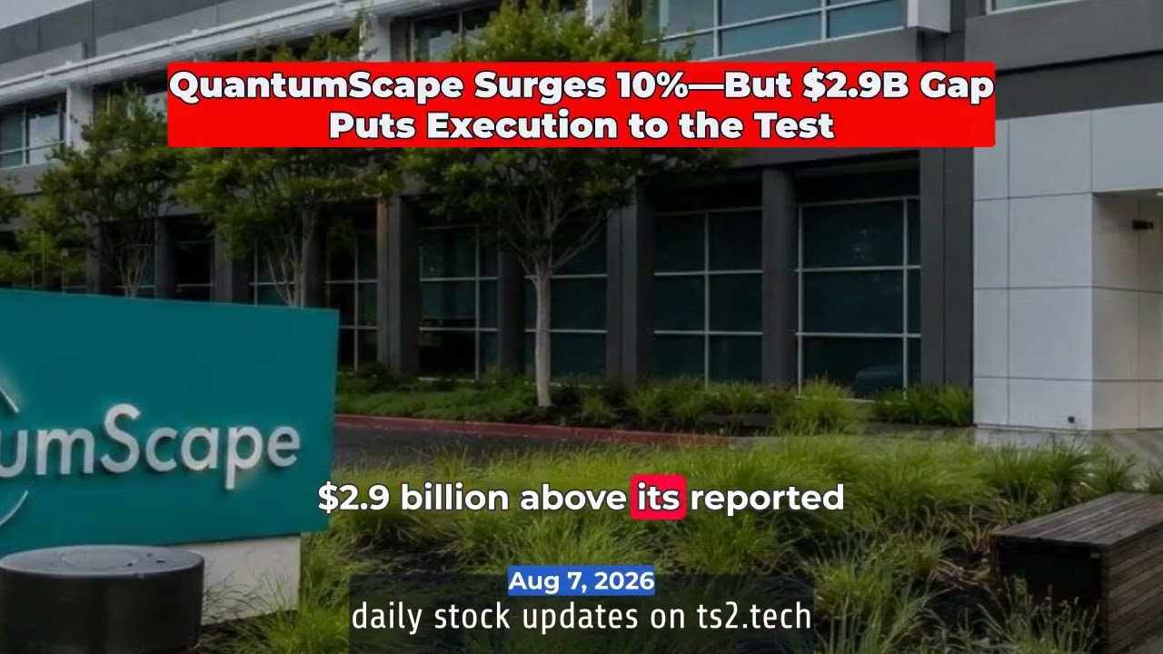 QuantumScape Surges 10%&mdash;But $2.9B Gap Puts Execution to the Test #ElectricVehicles #NASDAQQS