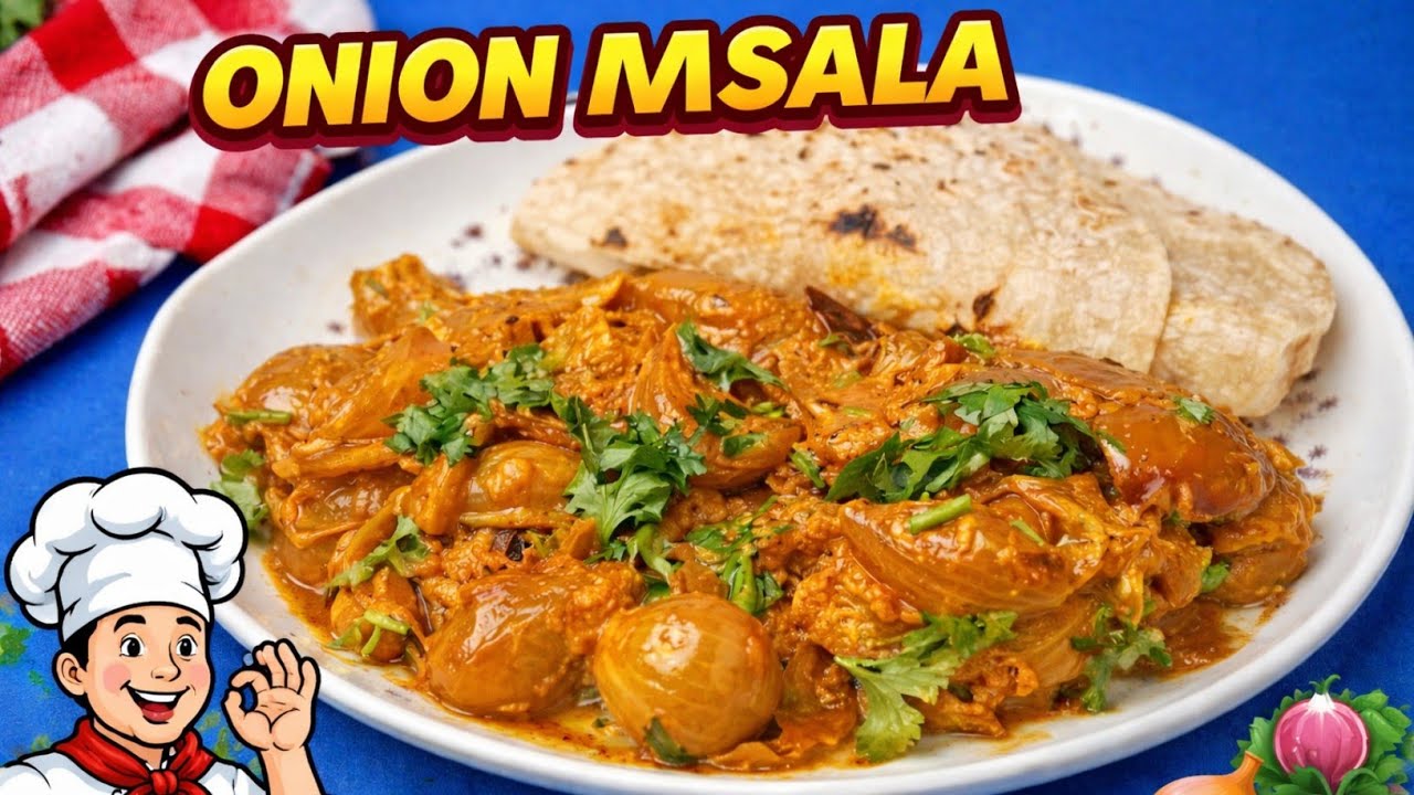 Quick & Tasty Onion Masala/Side Dish Chapati And Chawal