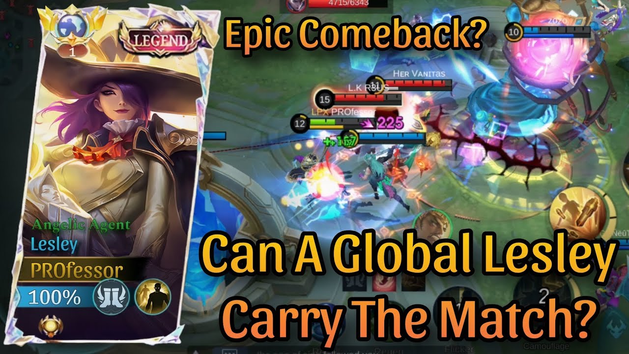 Epic Comeback!! | Top Global Lesley Best Build For Attack Speed And High Damage