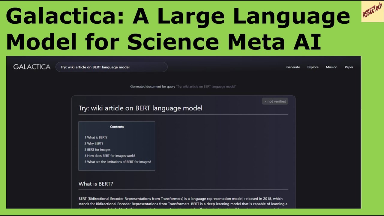 Meta AI Galactica  A Large Language Model for Science
