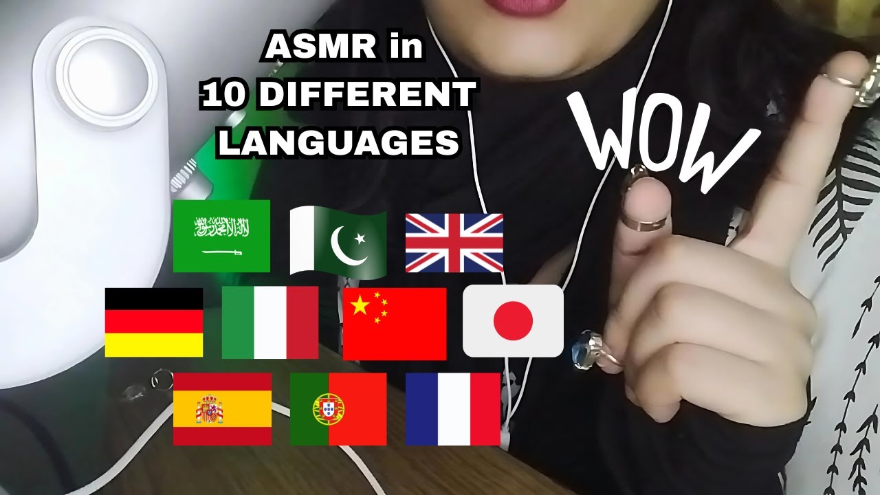 ASMR Saying SADNESS then HAPPINESS in 10 Different LANGUAGES