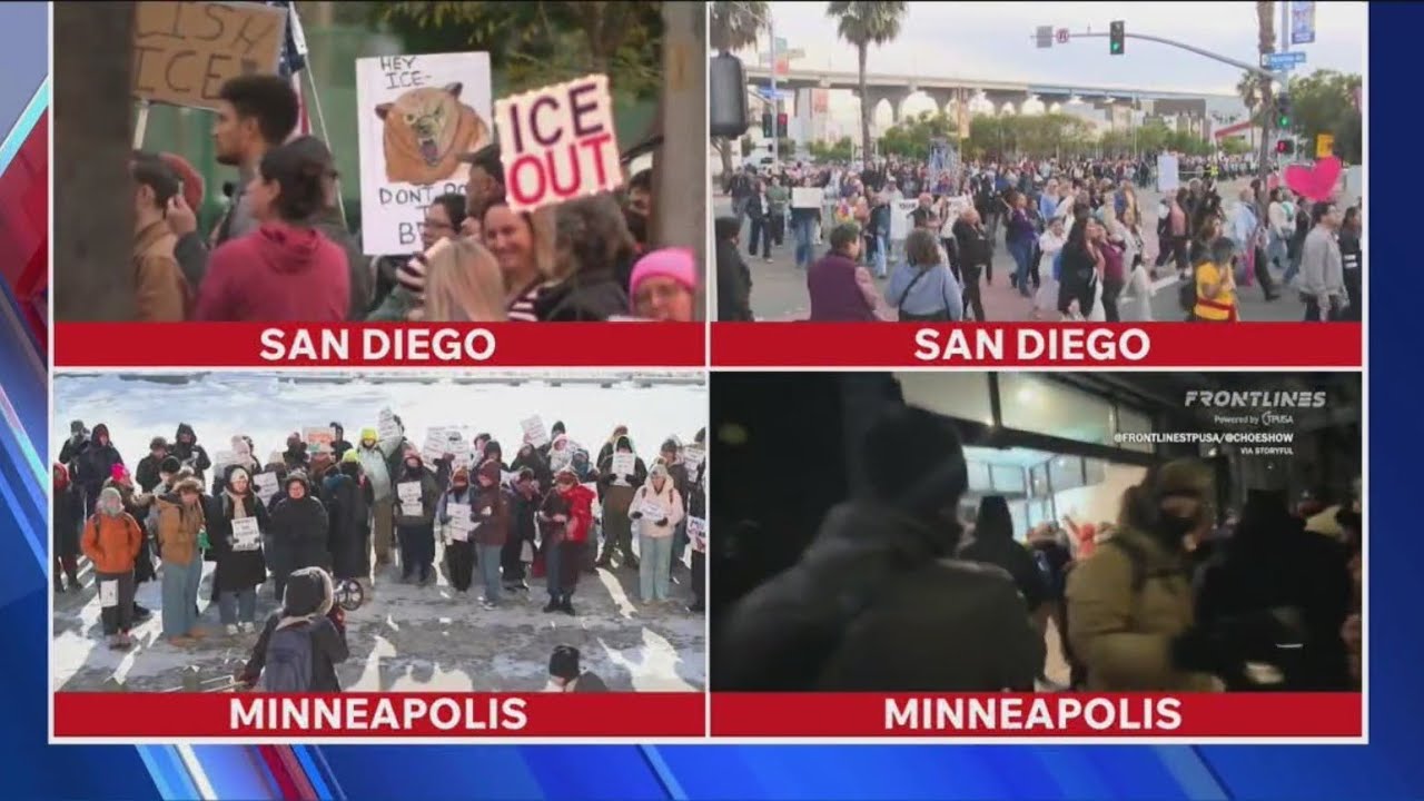 Anti-ICE rallies across San Diego