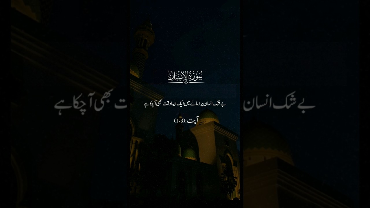 Surat ul Insaan tarjama #ramadanonshorts2024 #shorts #youtuber #quran #tarjamah