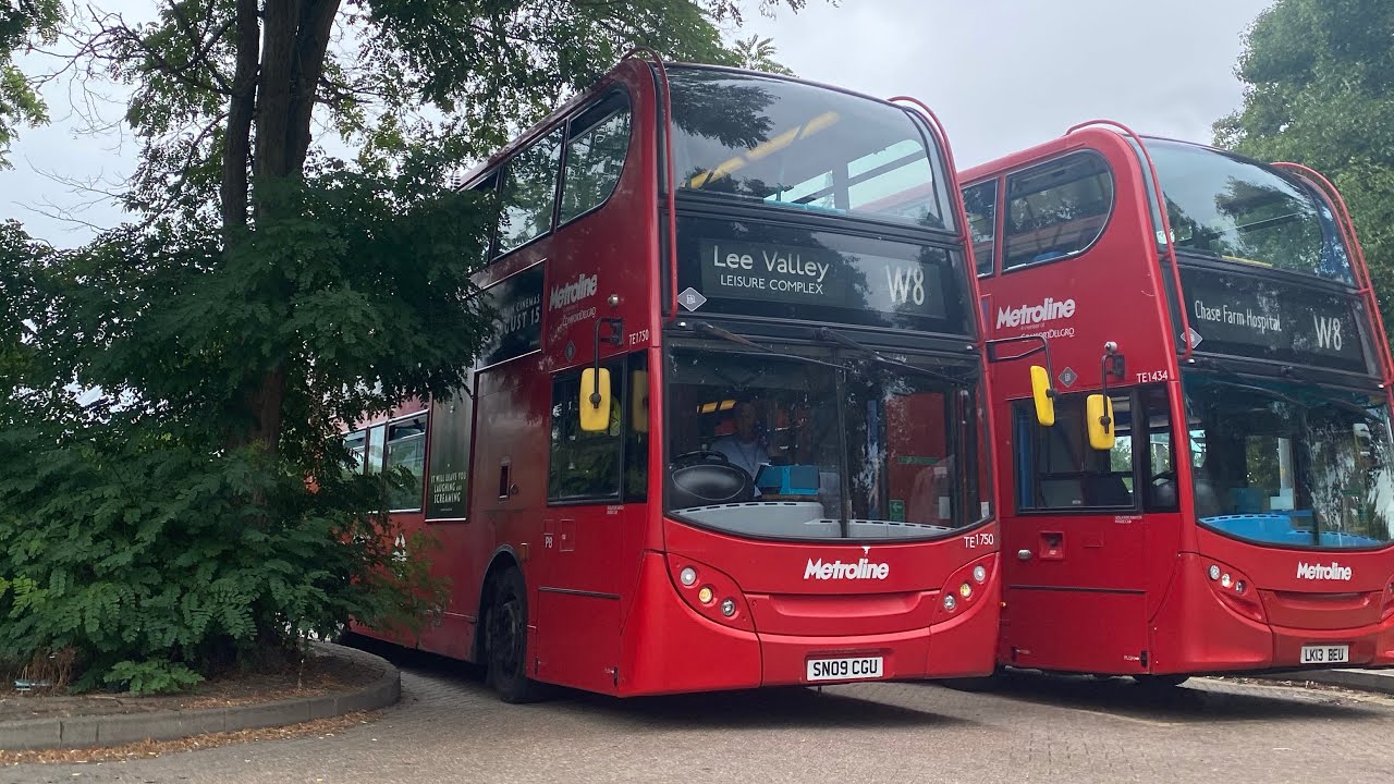 Full Route Visual | Route W8: Chase Farm Hospital to Lee Valley Leisure Complex - TE1750 (SN09CGU)