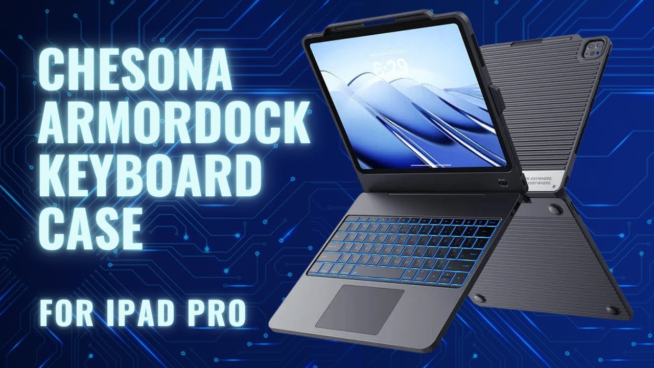 Чехол-клавиатура CHESONA ArmorDock Series для iPad Pro 12,9 дюйма, iPad 3-го, 4-го, 5-го и 6-го п...