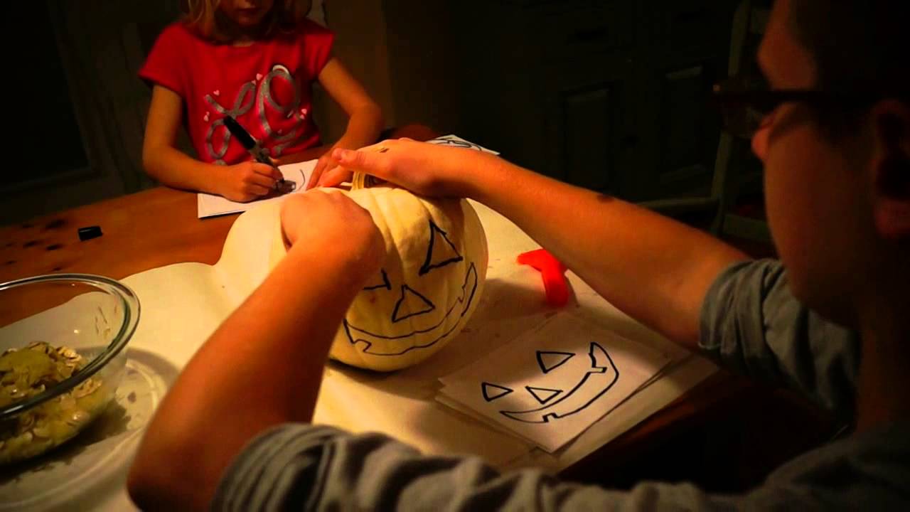 Connor's Halloween Pumpkin Carving 2013