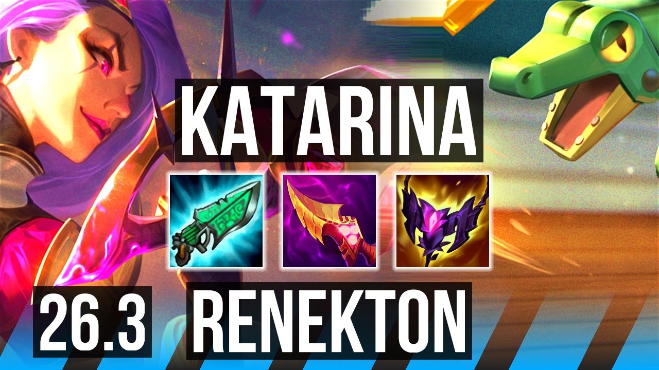 KATARINA vs RENEKTON (MID) | 53K damage | KR Diamond | 26.3