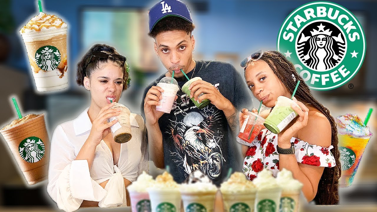 TRYING OUR SUBSCRIBERS FAVORITE STARBUCKS DRINKS!!!