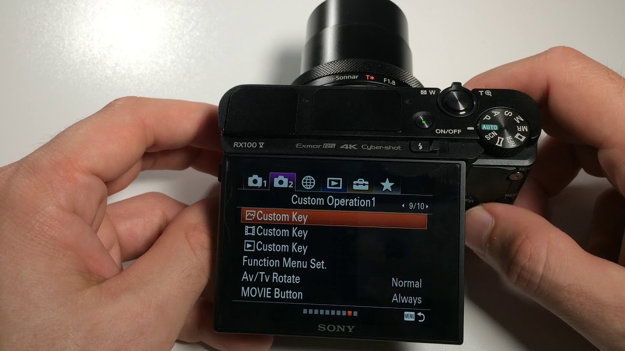 Sony custom keys explained on the RX100 VA