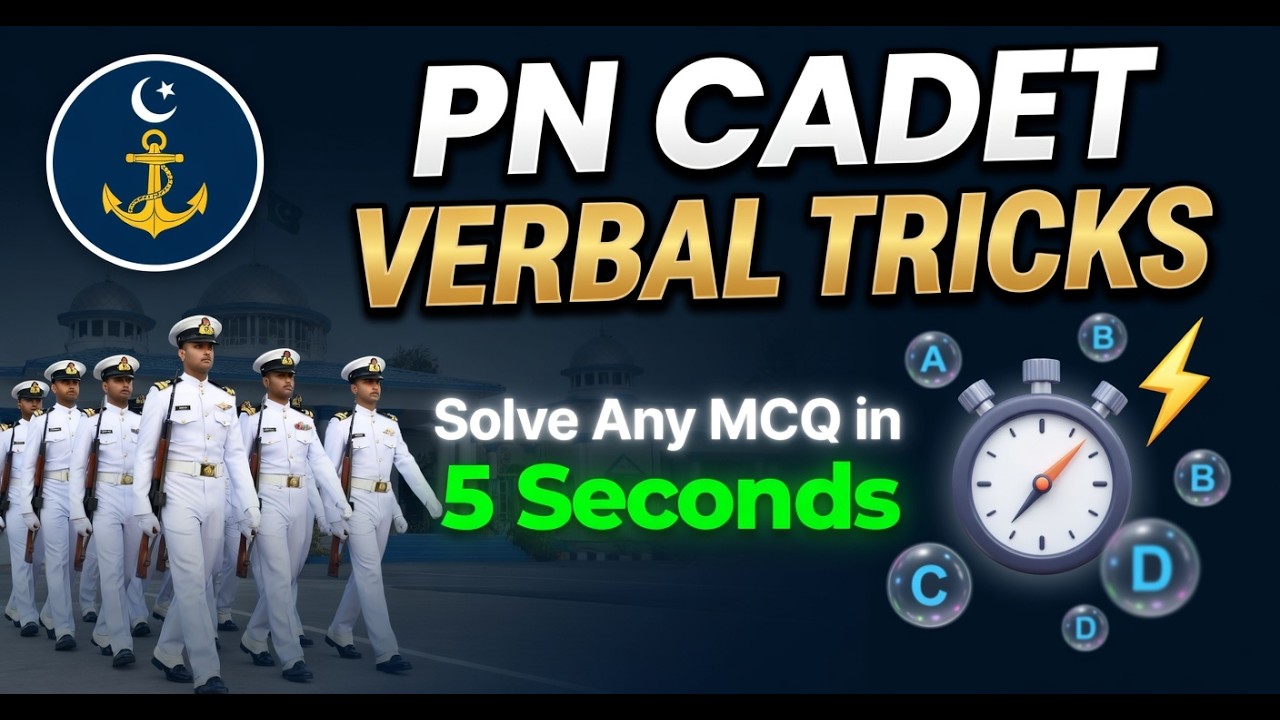 PN Cadet Verbal Intelligence Test &ndash; Most Repeated MCQs (Solved) | PN Cadet Initial Test Preparation