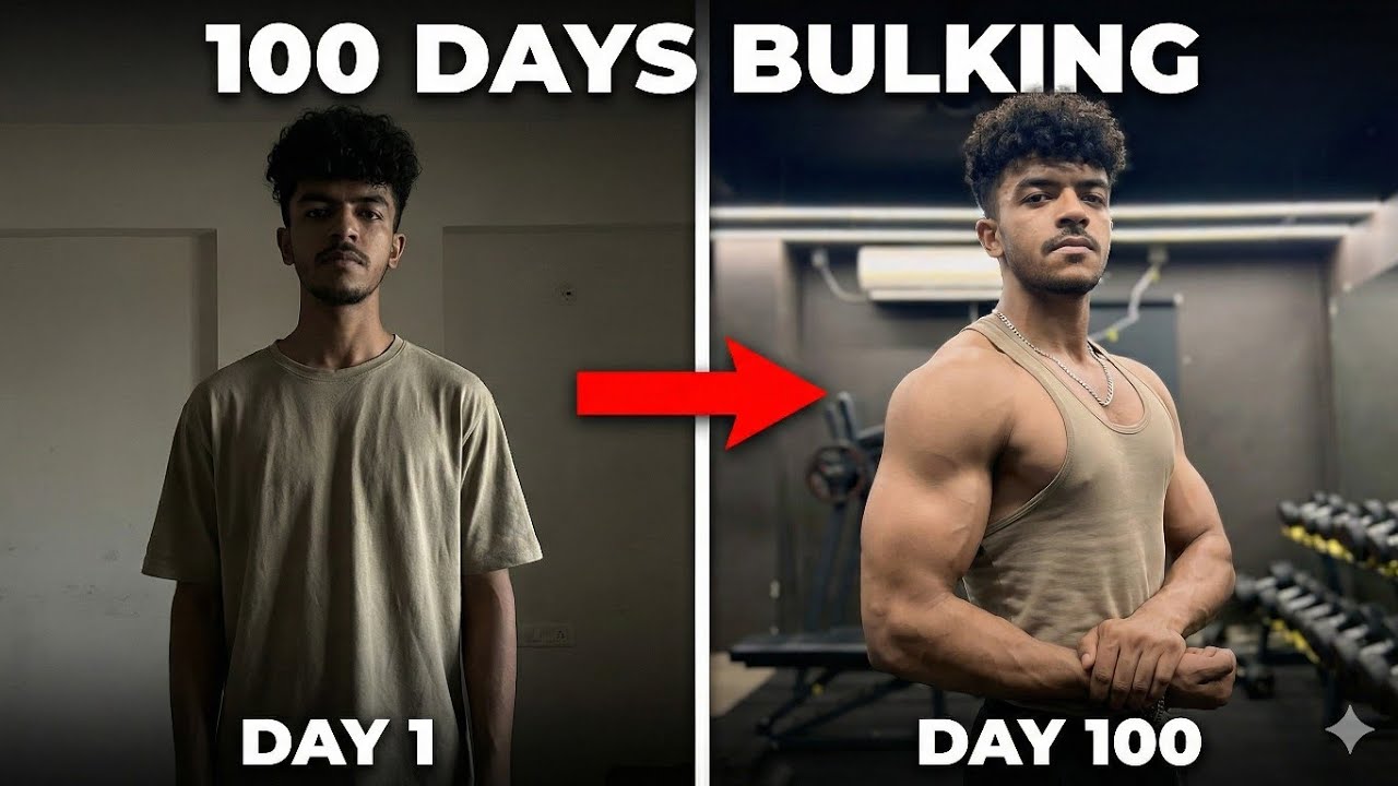 From Skinny to Strong 💪 | Day 1 of 100 Days Bulking Challenge | 5–6 Kg Gain Goal