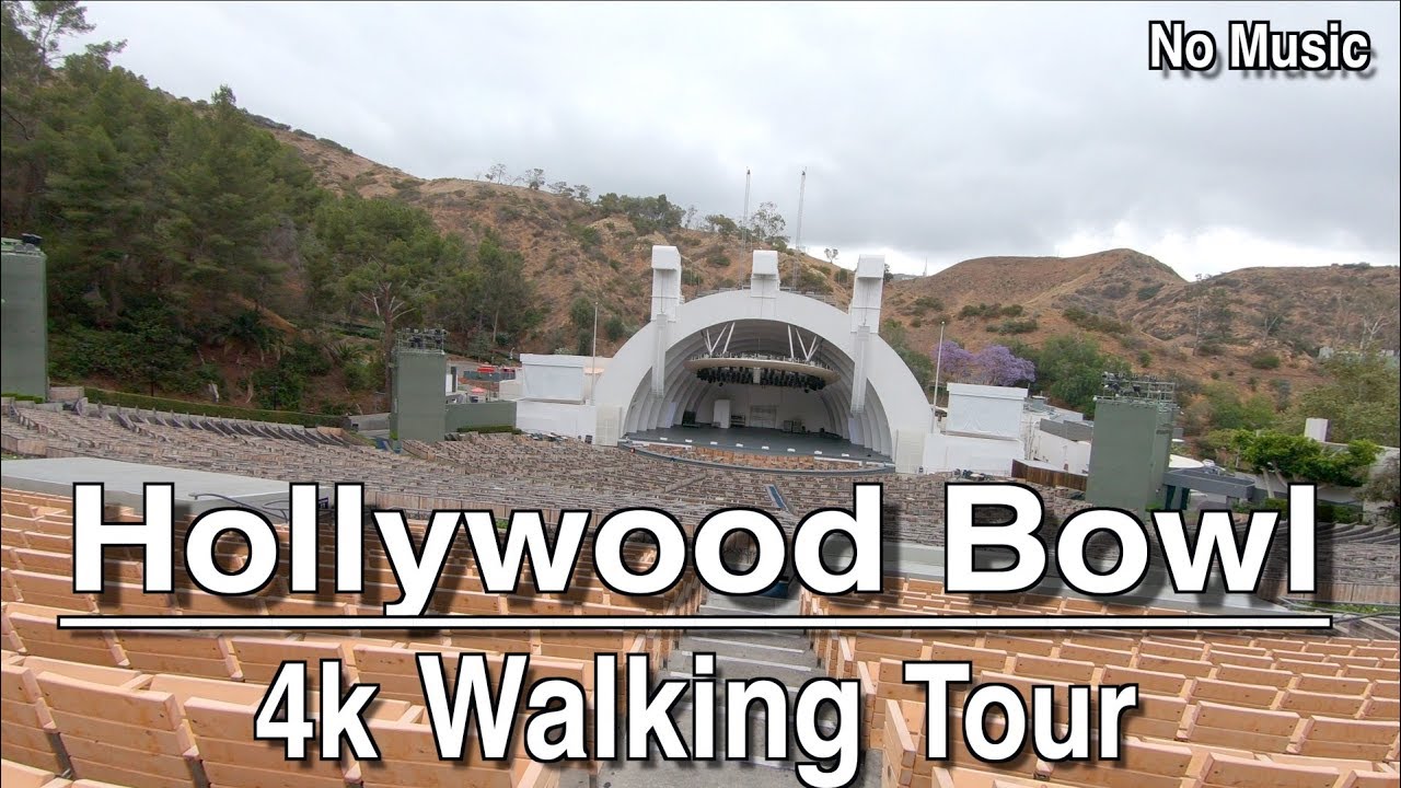 【4k】Hollywood Bowl, Los Angeles CA, Walking Tour | 4k UHD